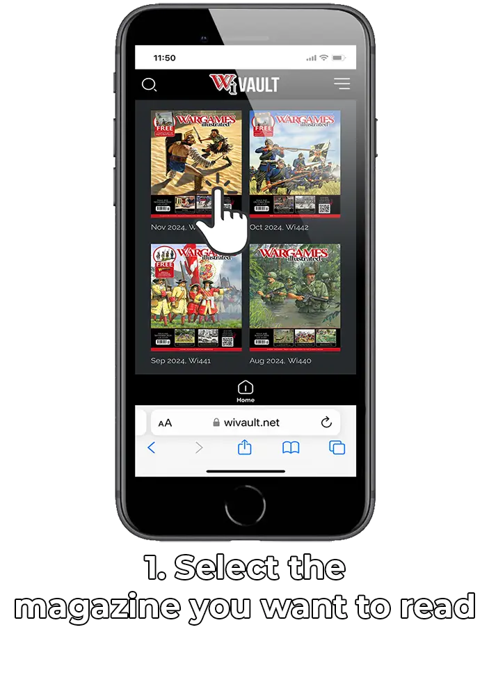 1. Select the magazine you want to read
